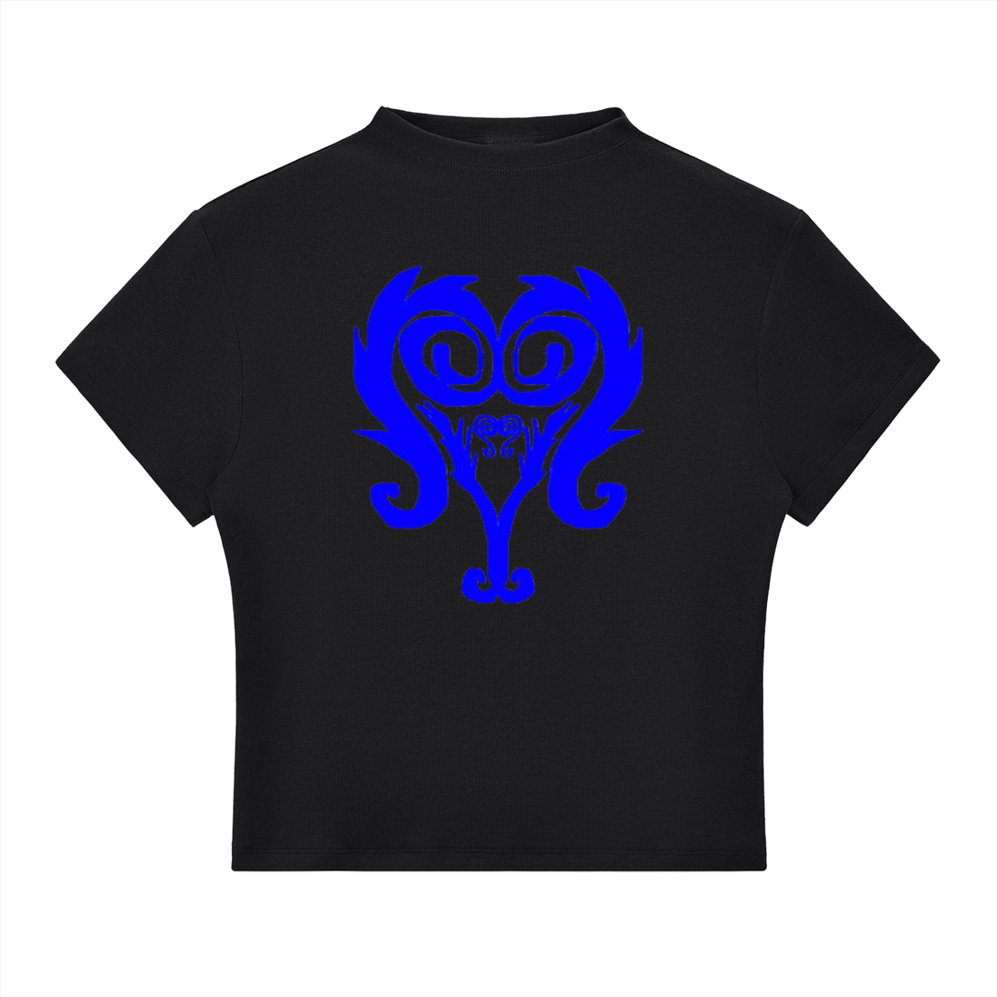 cyber heart spiral --mock neck tee